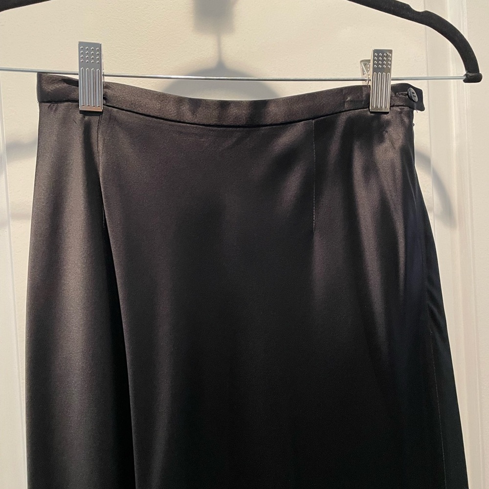 Ann Taylor Black Satin Maxi Skirt - Picture 2 of 15